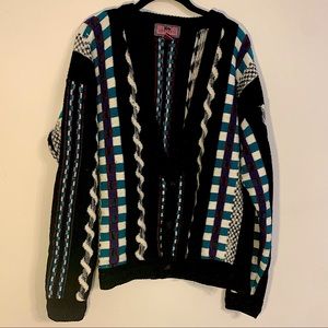 Vintage Concrete Mix Three Button Cardigan